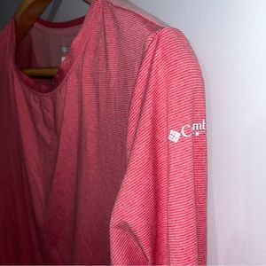 Columbia Omni-wick 3/4 Sleeve Striped Top sz Large